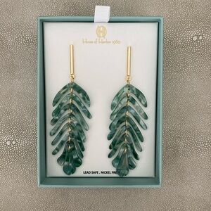 House of Harlow 1960 Earrings Green New